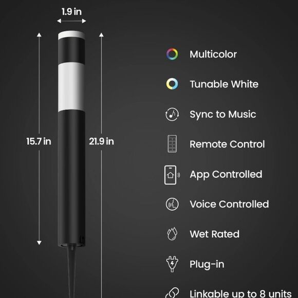 Feit Electric Integrated LED Bulb Plug-InSmart Color-Changing Turnable Path Ligh - Picture 7 of 16